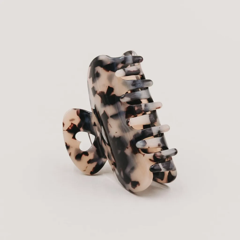 Grande pince cheveux cœur léopard  - Eulenschnitt