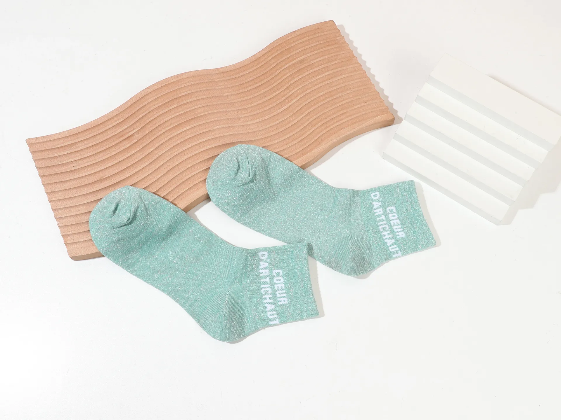 Chaussettes à paillettes Coeur d'Artichaut - Inès Delaure