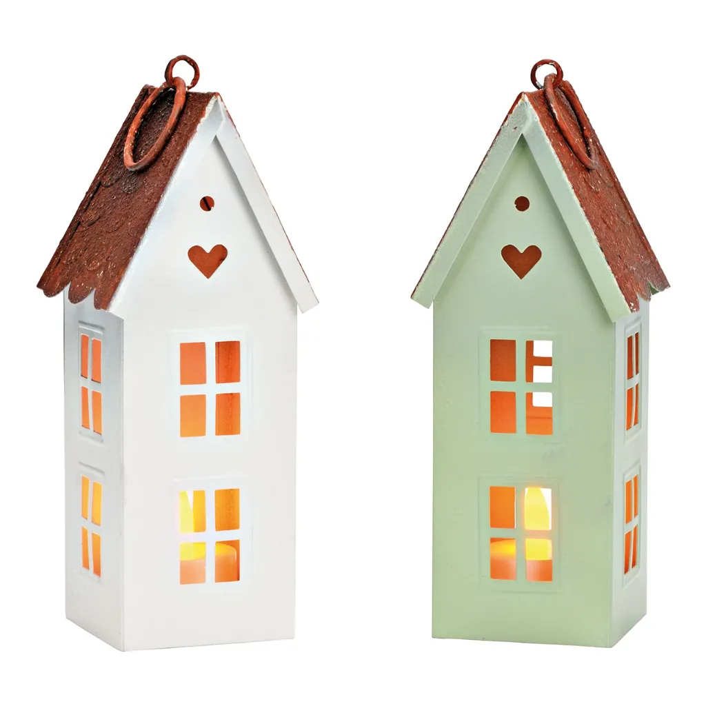 Lanterne maison en métal Blanche - Wurm