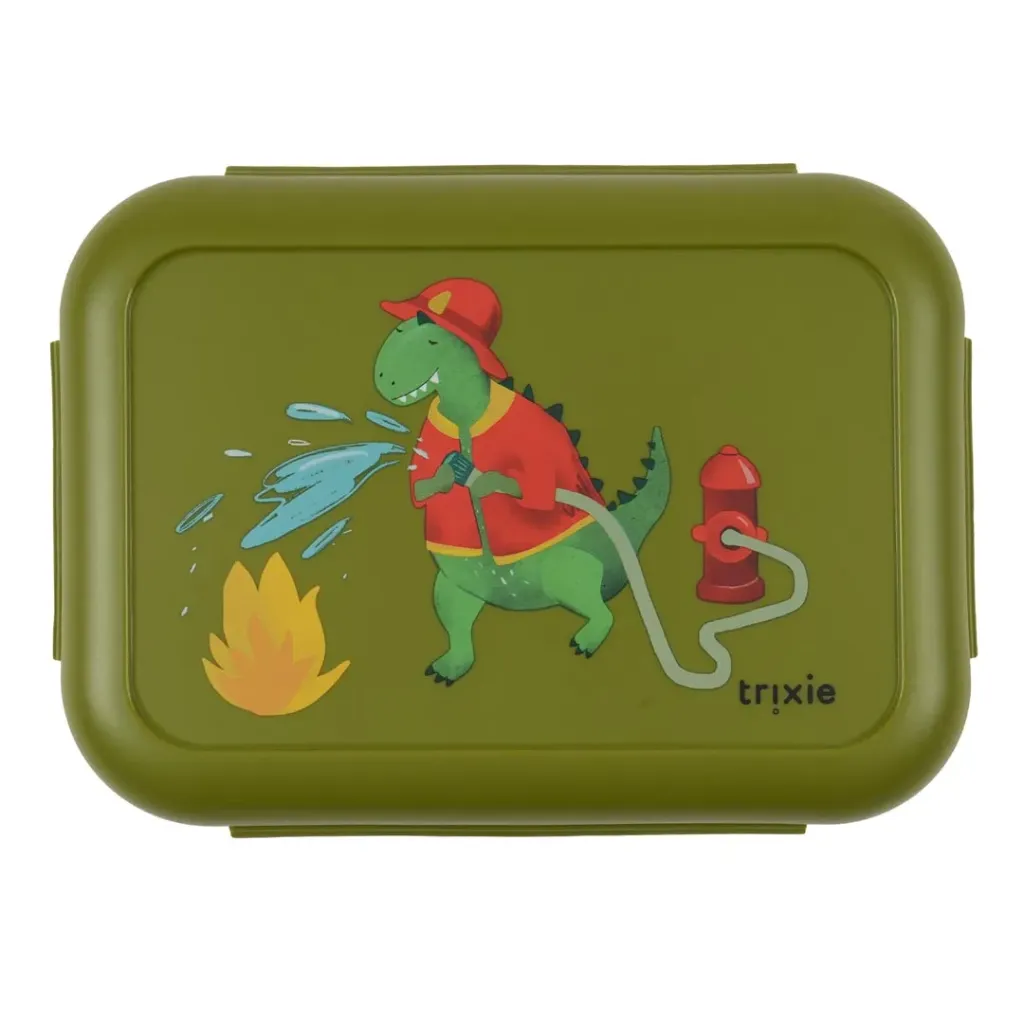 Boîte repas avec clips Fireman Mr. Dino - Trixie