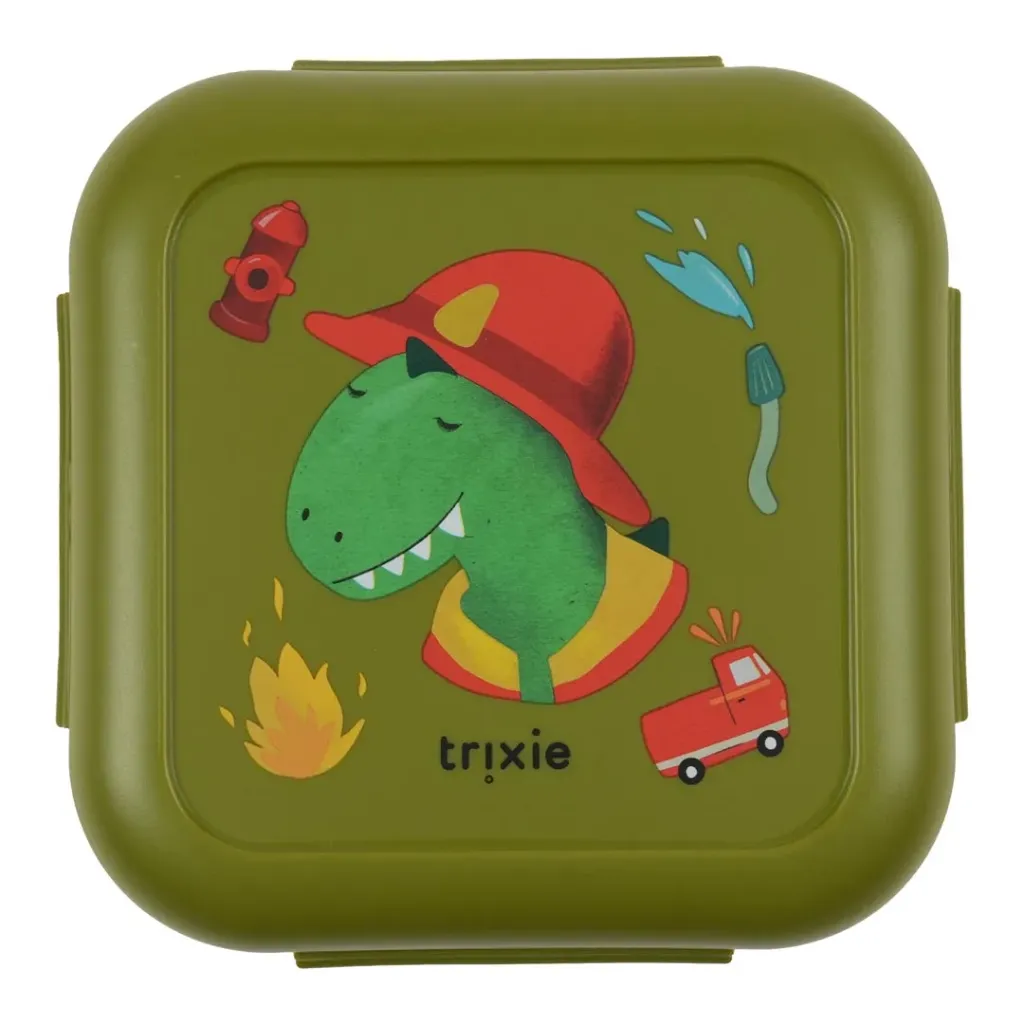 Boîte à goûter avec clips Fireman Mr. Dino - Trixie