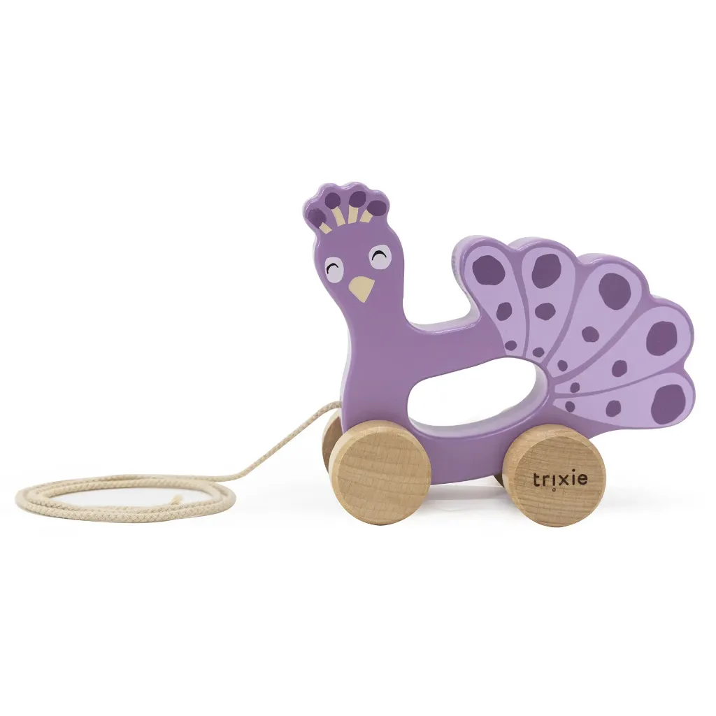 Jouet à tirer en bois Mrs. Peacock - Trixie