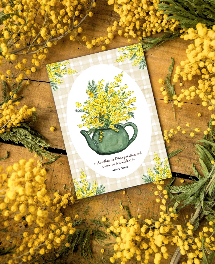 Carte postale Mimosa - Caro from Woodland