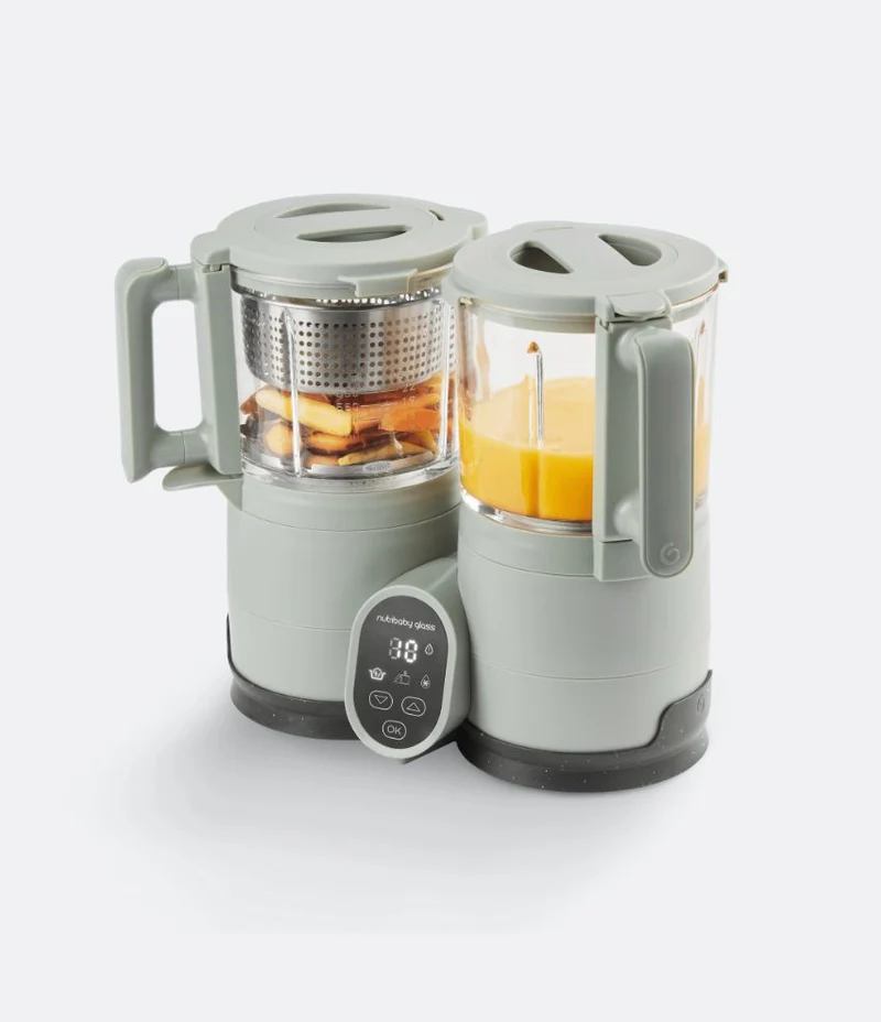 Robot en verre cuisson rapide Nutribaby Glass Celadon - Babymoov