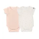 Lot de 2 bodys à manches courtes imprimés Tulips Mix - Bamboom