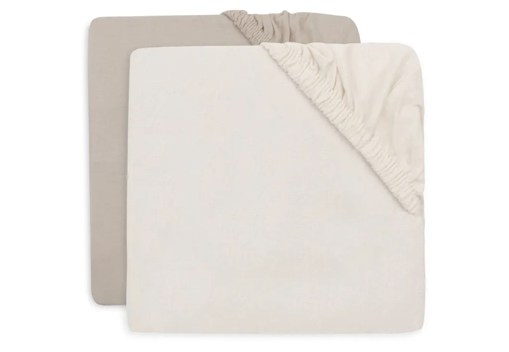 [LISTENAISSANCEADELEETNICOLAS14] Drap-housse Jersey Oatmeal 40/50 x 80/90 cm - Liste de naissance d'Adèle Moreau et Nicolas De Moor
