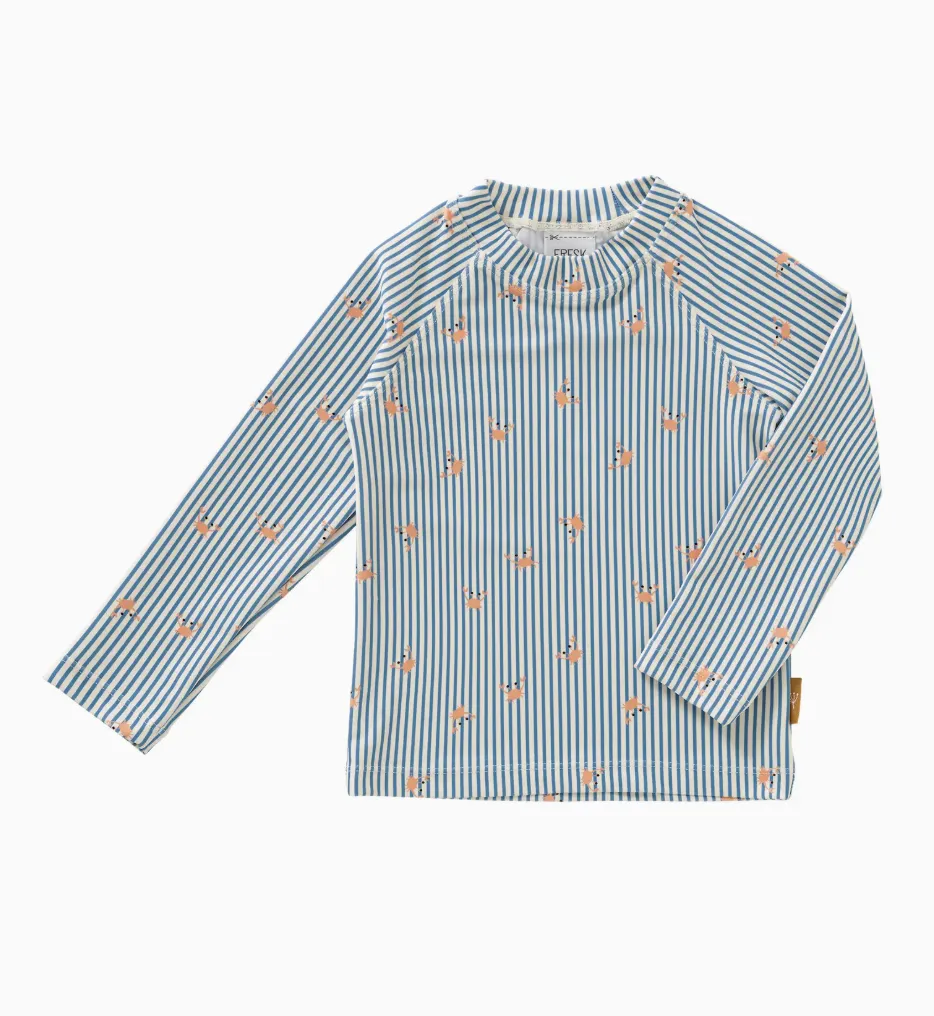 T-shirt maillot ML anti-UV Stripes & Crabs - Fresk (7-8 ans)