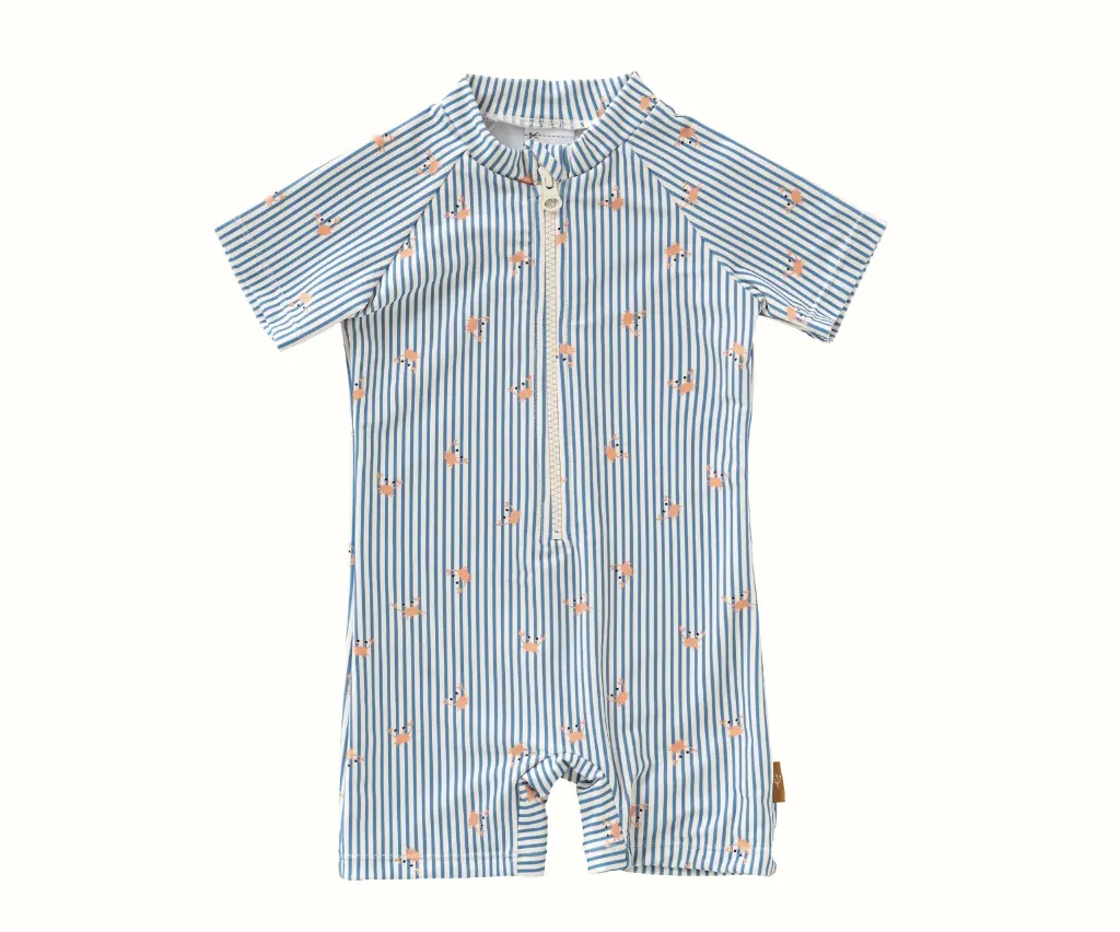 T-shirt maillot ML anti-UV Stripes & Crabs - Fresk (7-8 ans)