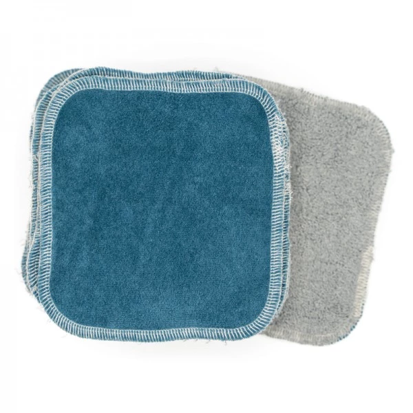 [LISTENAISSANCEADELEETNICOLAS16] Lingettes lavables lot de 10 Gris - Liste de naissance d'Adèle Moreau et Nicolas De Moor