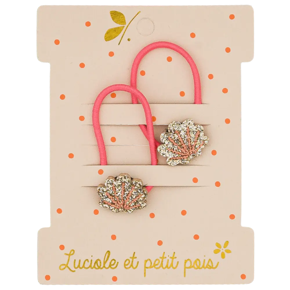 Mini-haarelastiekjes Duo Schelpjes - Luciole et Petit Pois