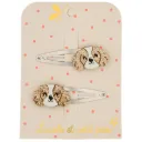 Barrettes duo Teddy le Cavalier King Charles - Luciole et Petit Pois
