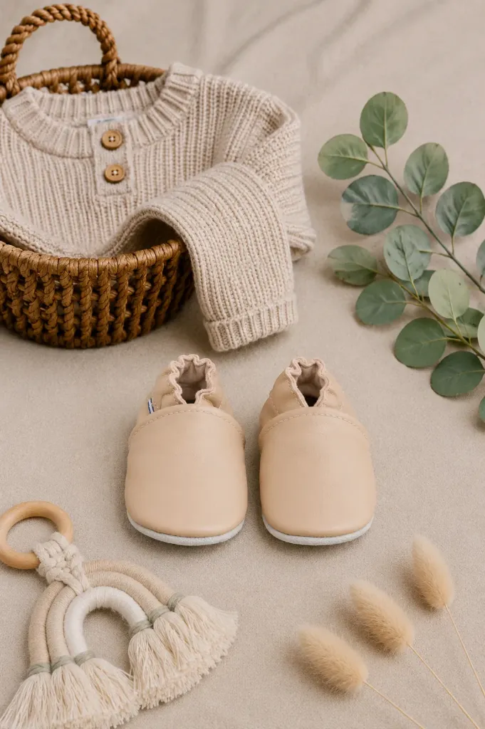 Chaussons en cuir Babysoft Pearl - Liste de naissance d'Hélène Pollart et Simon Sabbatini