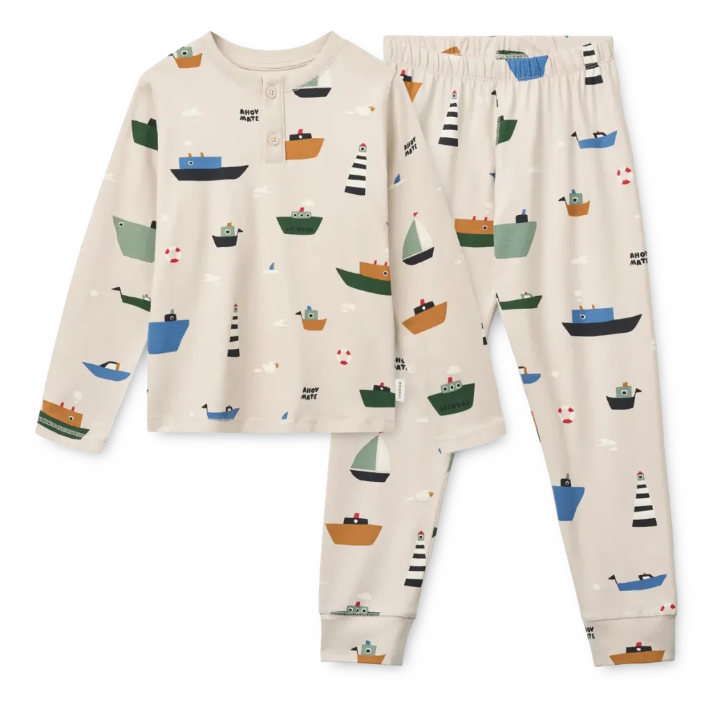 Pyjama Wilhelm Sailing Sandy - Liewood (7-8 jaar)