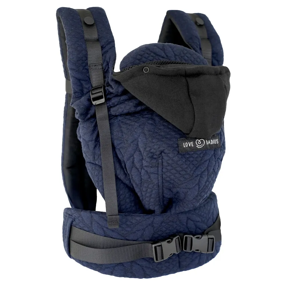 Porte-bébé physiologique 0-36M+ HoodieCarrier 2 Mellow Blue - Love Radius