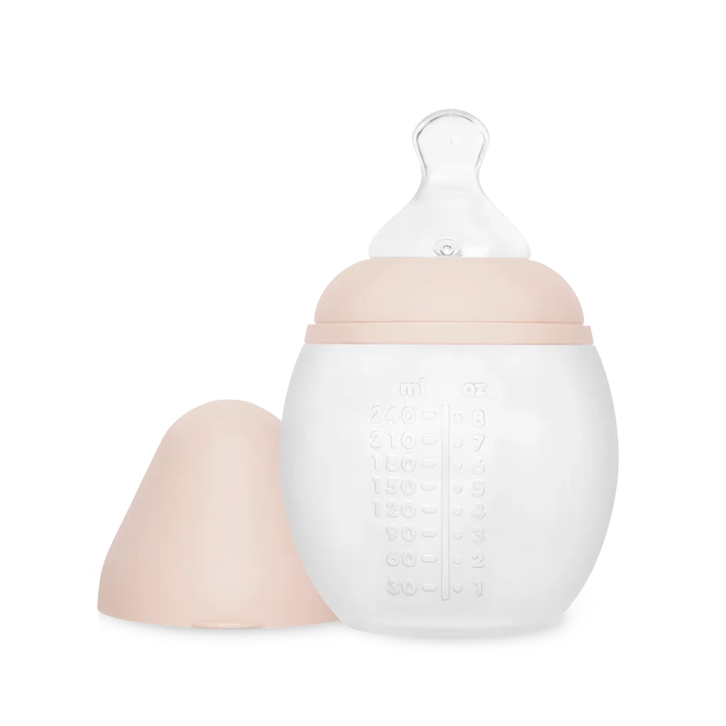 Biberon Anti-colique En Silicone BibRond 240ml Sand - Elhée