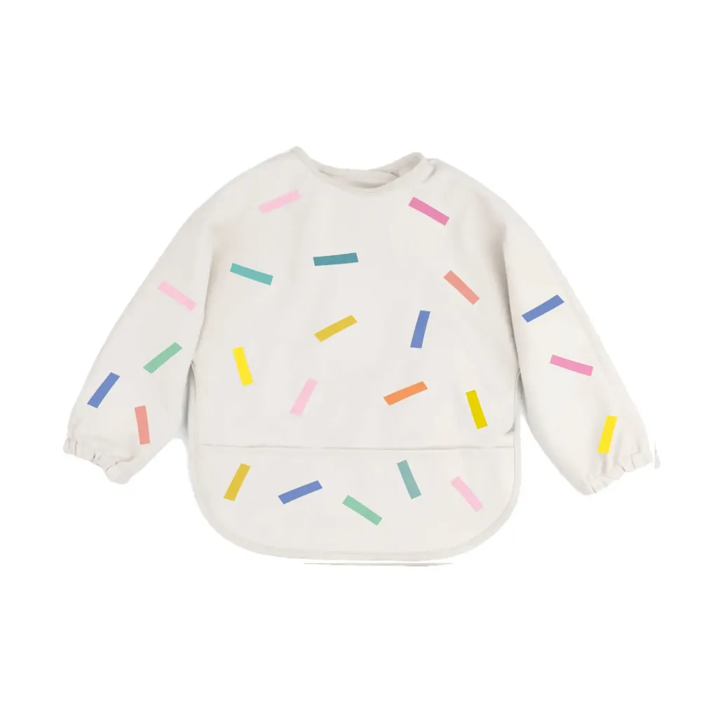 Bavoir imperméable à manches Confetti - The Cotton Cloud