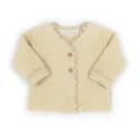 Cardigan Bimba volants Almond Cream taille 3 mois - Liste de naissance d'Hélène Pollart et Simon Sabbatini