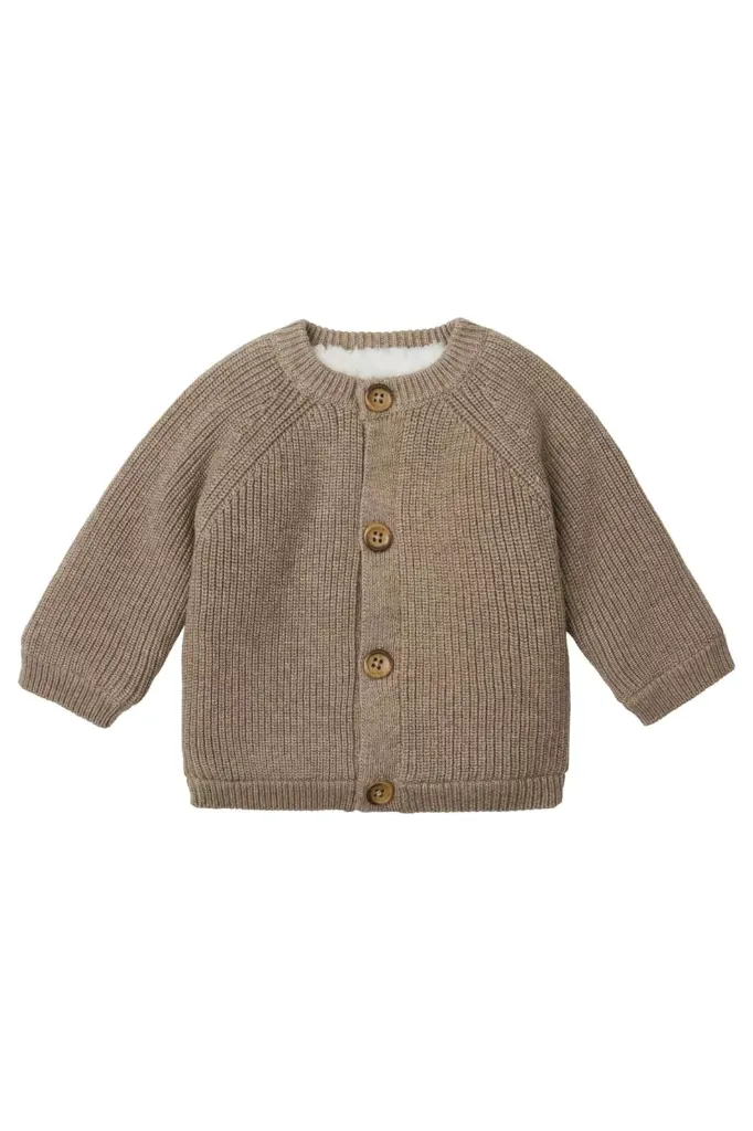 Cardigan Nevers Taupe Mélange Unisex knit - Noppies (9 mois)
