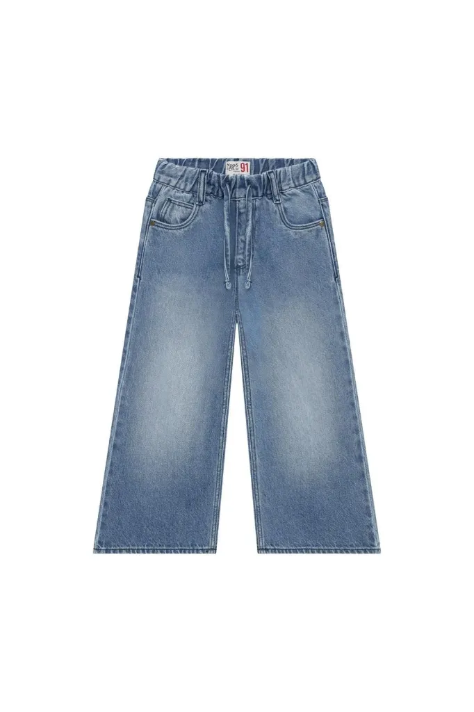 Jeans Washed Blue wide leg fit long - Noppies (4 jaar)