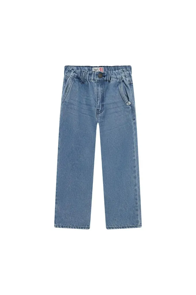 Jeans Fresh Blue Denim worker relaxed fit long - Noppies