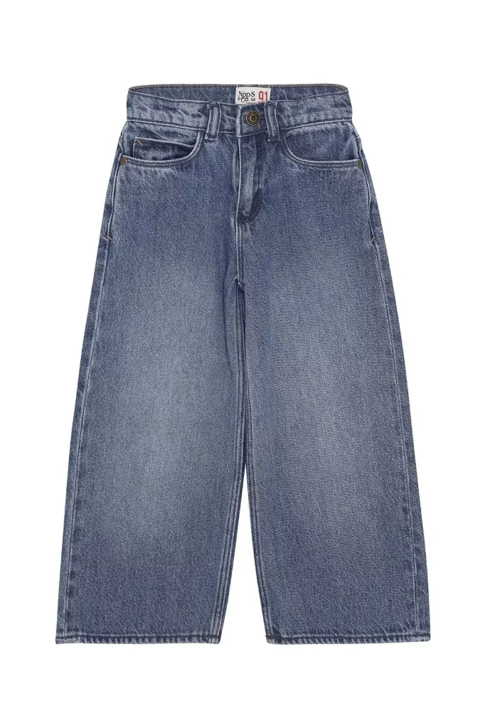 Jeans Blue Mid Wash Pooler wide leg - Noppies