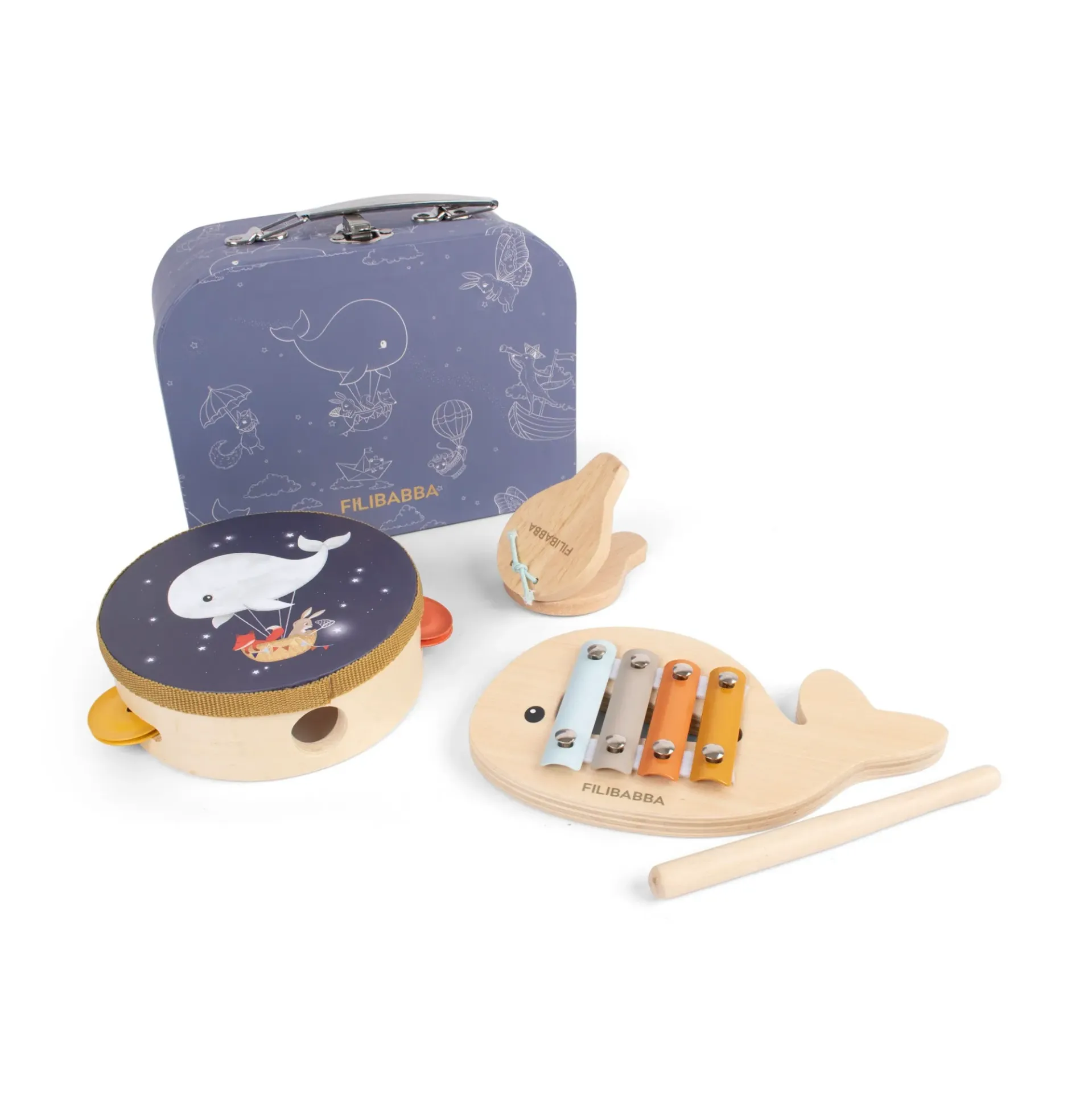 Set de jeu Mes premiers instruments en bois - Filibabba