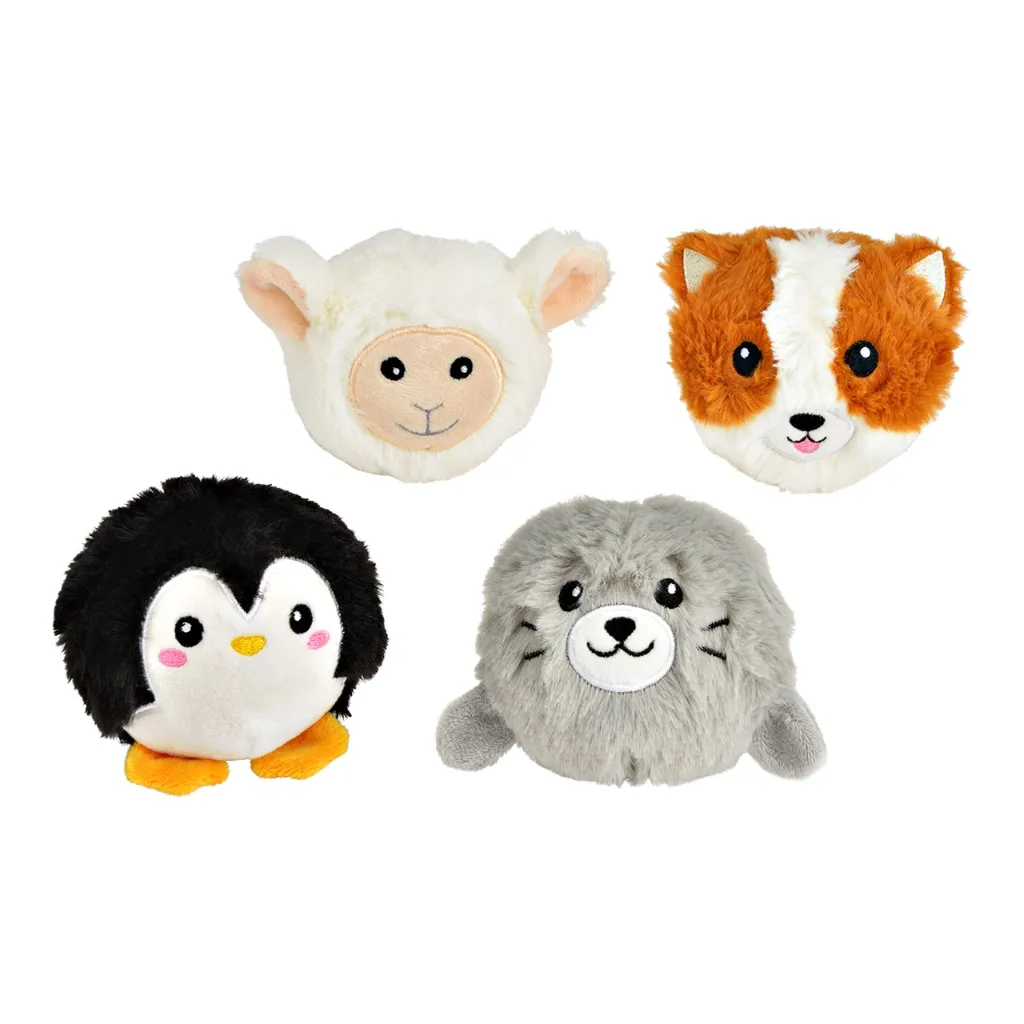 Balle anti-stress têtes d'animaux en peluche/mousse à mémoire de forme - Wurm (Mouton)