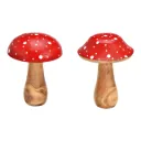 Champignon en bois de manguier Rouge - Wurm