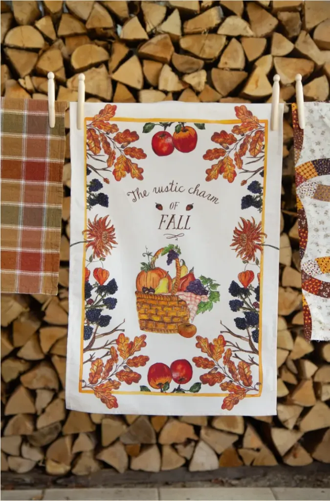 Torchon Automne Rustique - Caro from Woodland