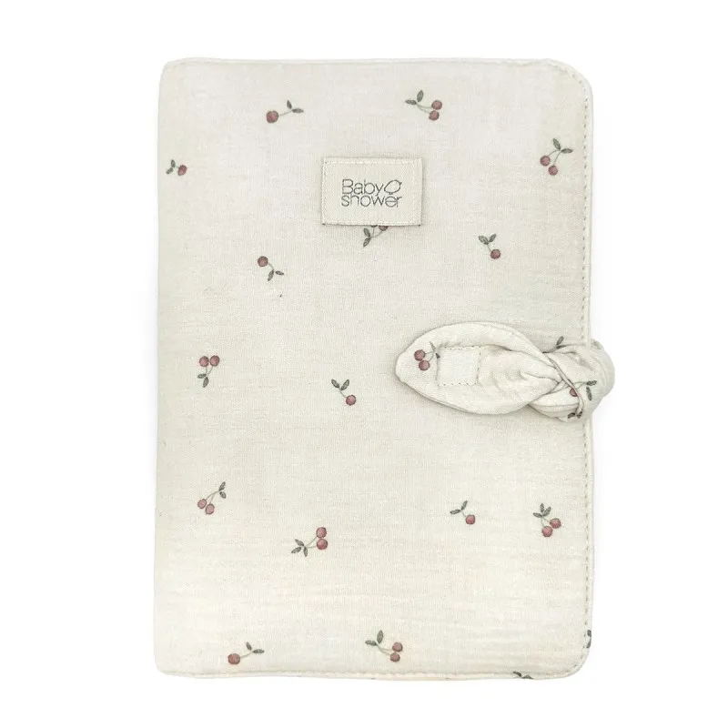 Protège carnet de santé Knot Cherry - Babyshower