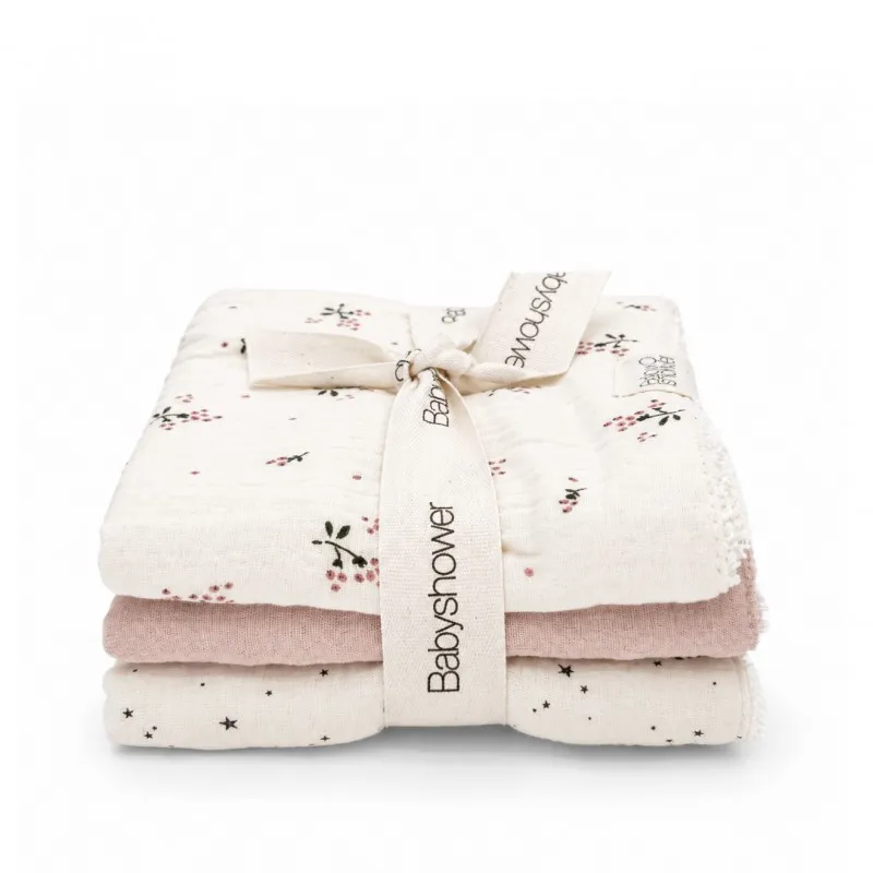 Set of 3 Mini Cloths Roseberry - Babyshower