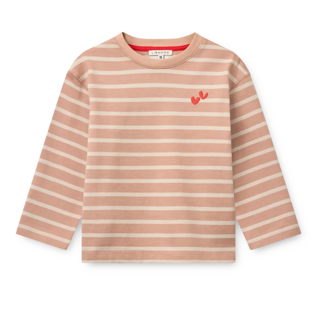 Tyler Long-Sleeve T-shirt Pale Tuscany Sandy Stripe - Liewood