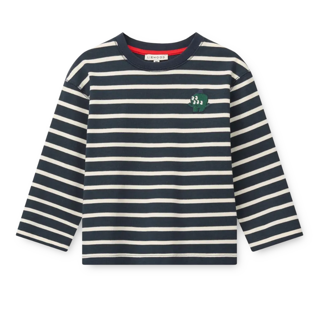 T-shirt LM Tyler Classic Navy Crème de la Crème - Liewood (7-8 ans)