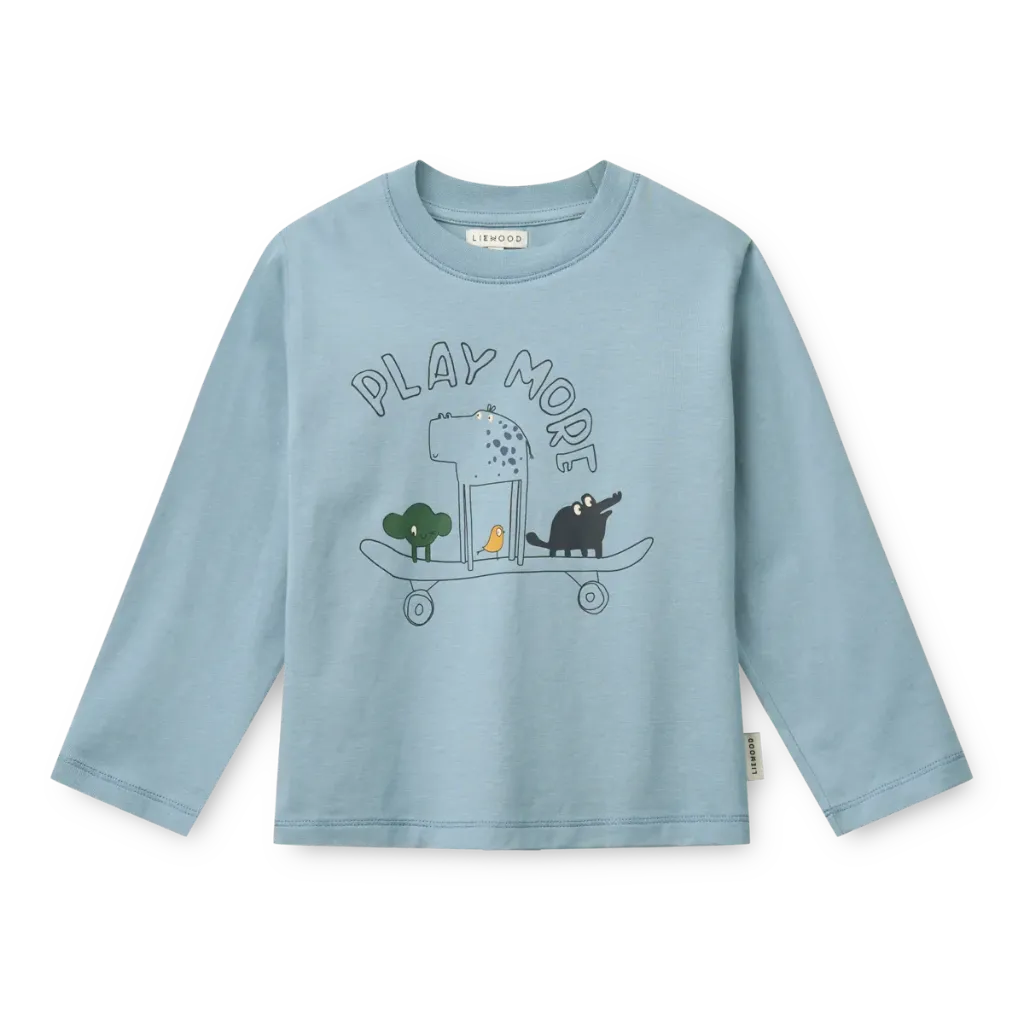 T-shirt ML Francis Play Beach Blue - Liewood