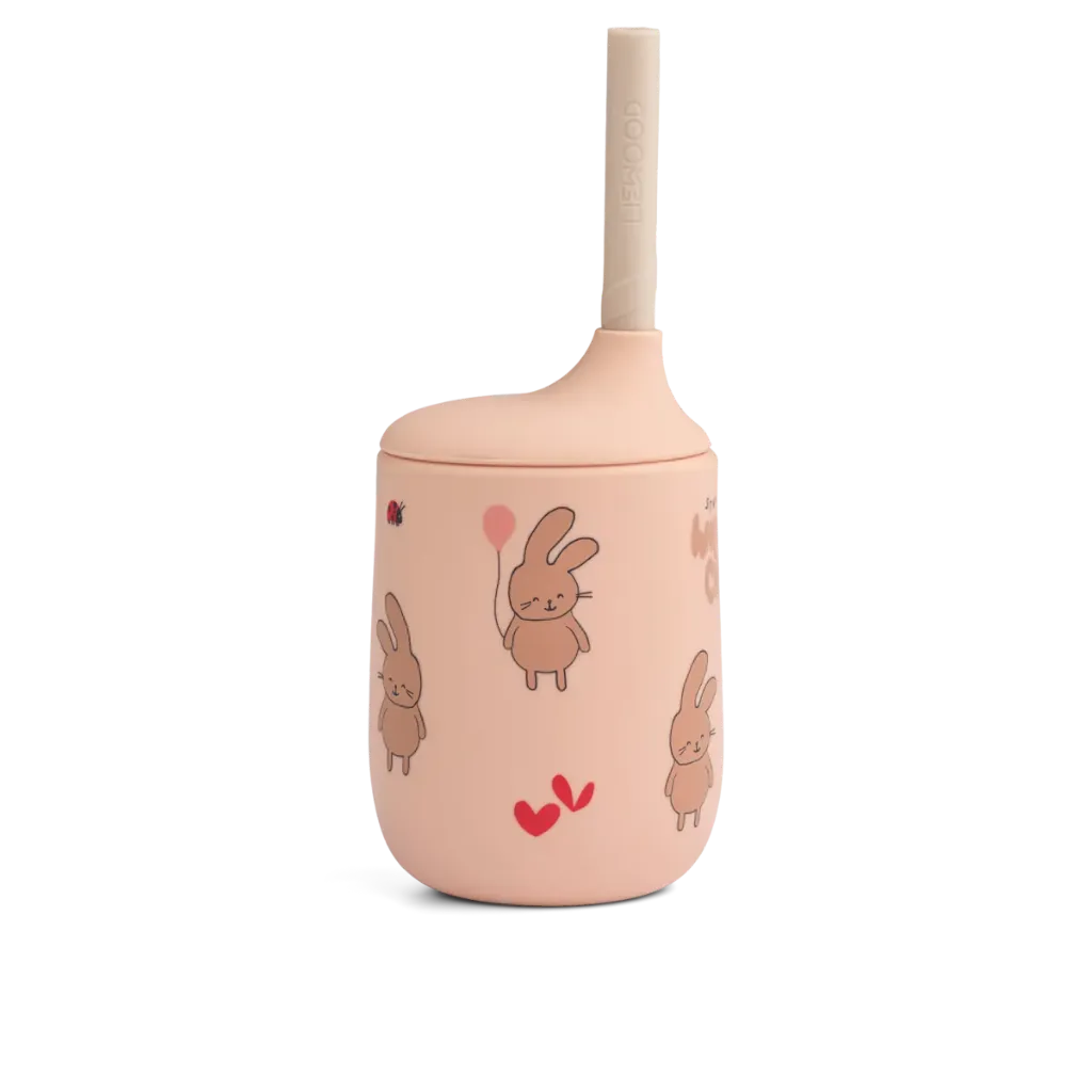 Bedrukte rietjesbeker Wild Child Rosey 230 ml - Liewood