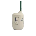 Gobelet à paille imprimé Dakota Dog Mist 230 ml - Liewood