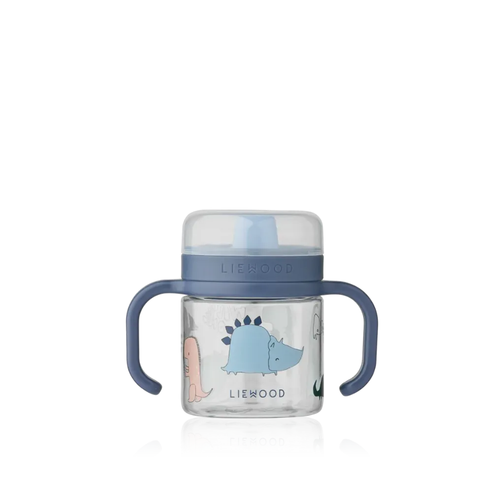 Tasse à bec imprimé Dino Roar Sandy 280 ml - Liewood