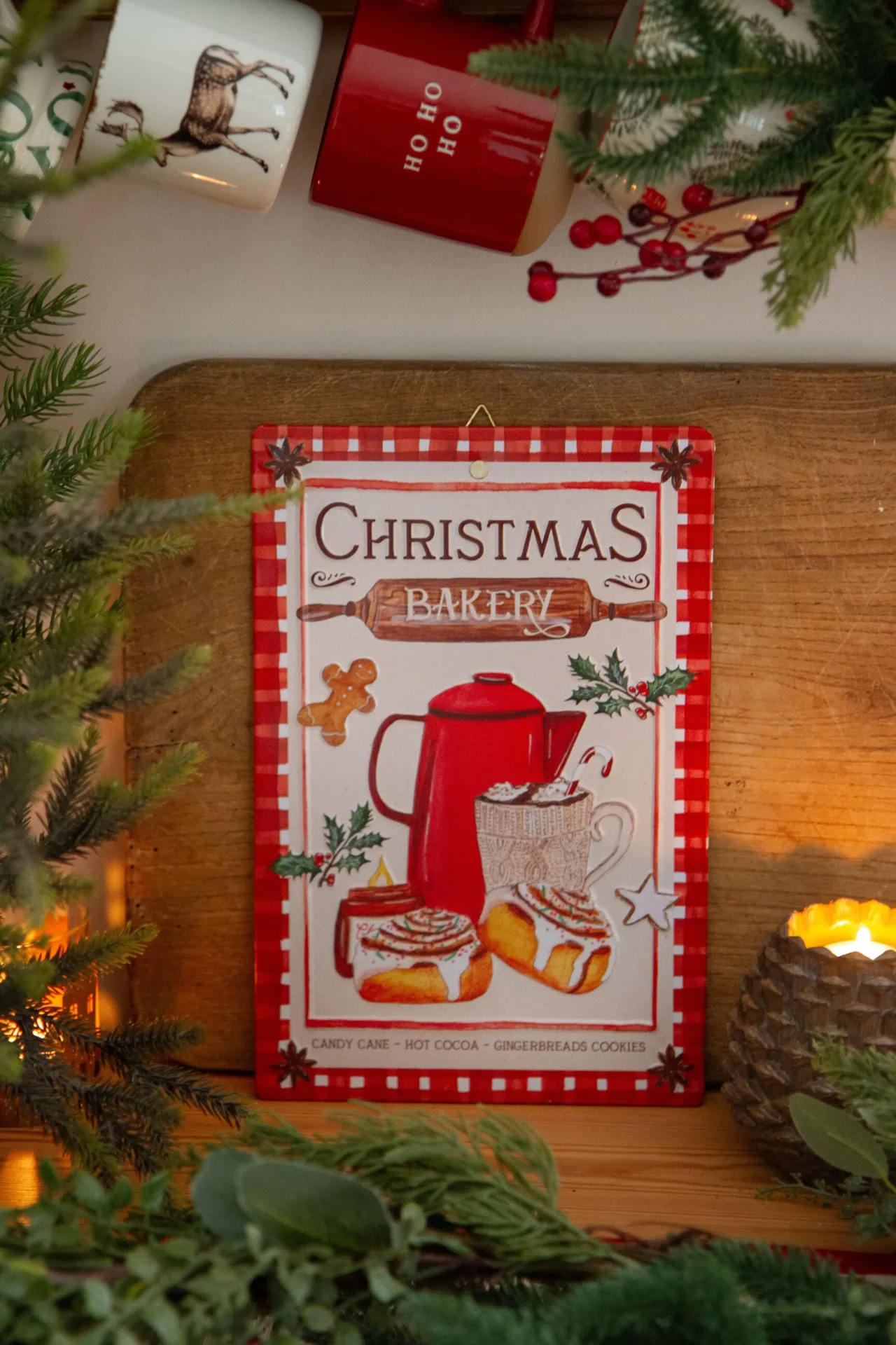Plaque déco métal Christmas Bakery - Caro from Woodland