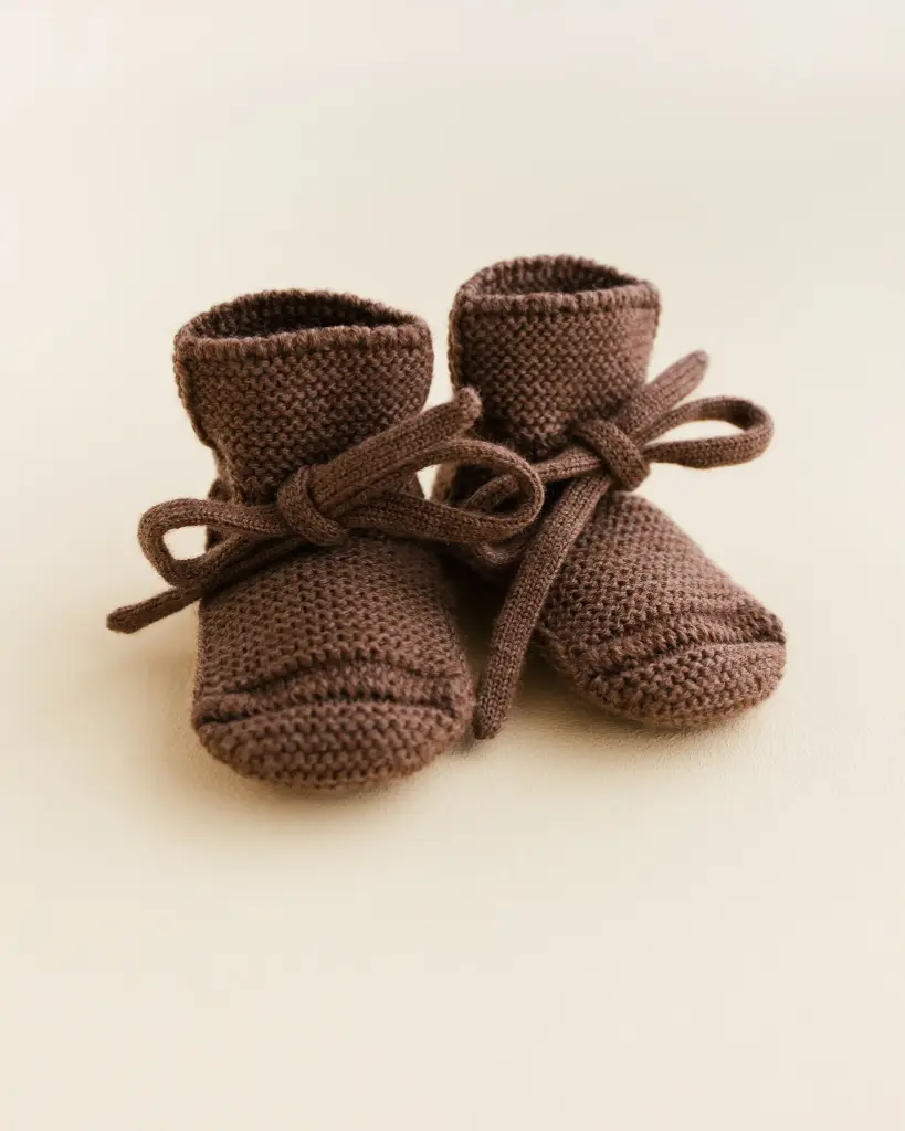 [HVIDB00] booties moka - HVID (0-9 mois)