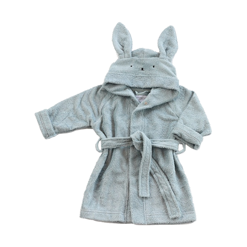 [BAMB079] Peignoir à capuche Lapin bleu - Bamboom