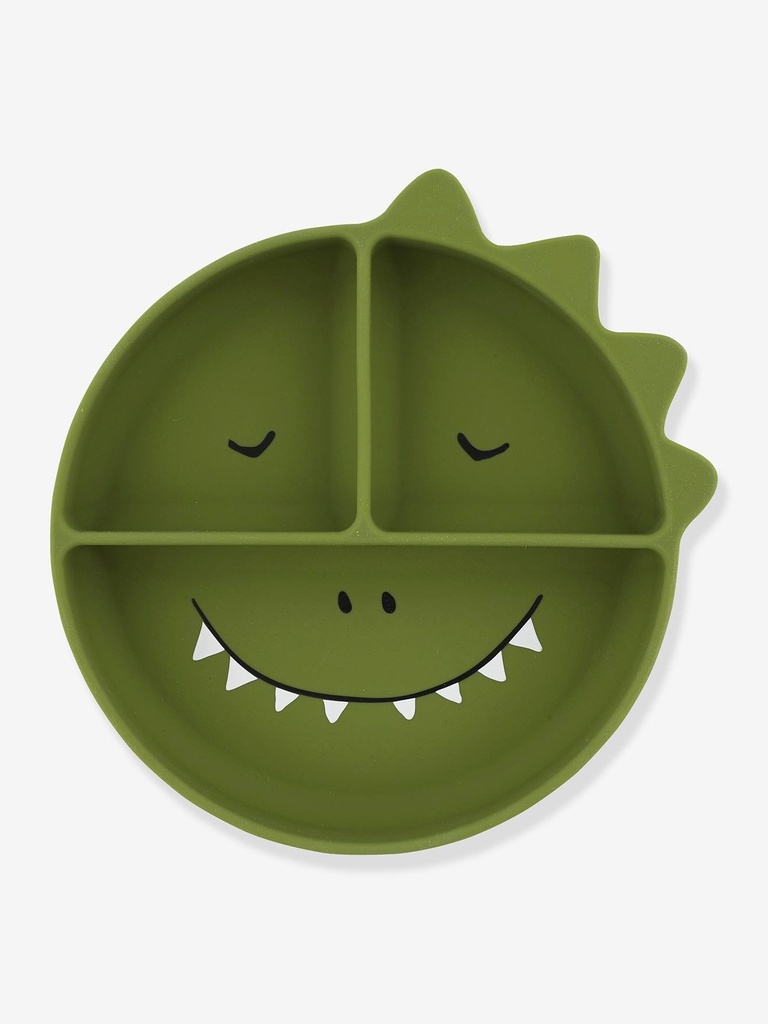 Assiette à compartiments et ventouse en silicone M. Dino - Trixie