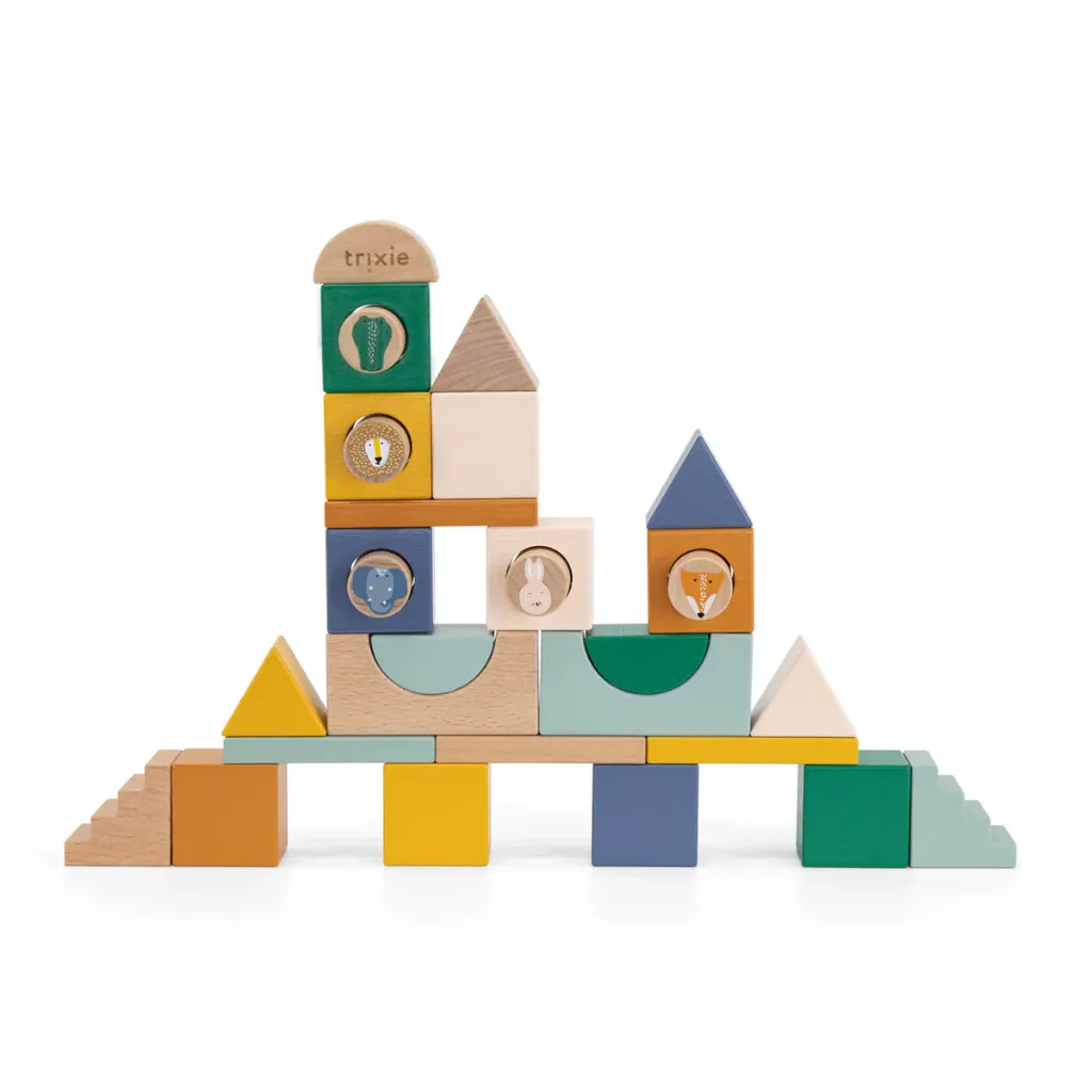 Wooden Building Blocks City 31 pieces - Trixie