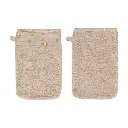 Duo de gants de toilette Coton Steppe - Liste de naissance Tess Mardulyn et Basile De Wulf