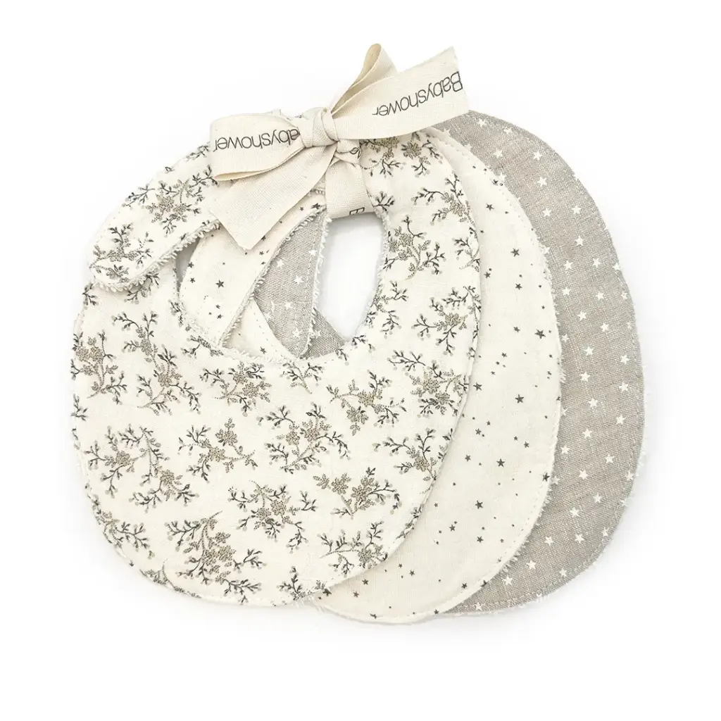 Trio de petits bavoirs - Liste de naissance Tess Mardulyn et Basile De Wulf