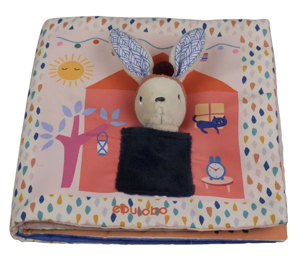 Livre en tissu Pop Up Gabin Lapin - Liste de naissance Tess Mardulyn et Basile De Wulf