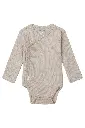 Body basique Taupe mélange 6 mois modèle croisé : 3 pièces (3 x 17,99 €) - Liste de naissance Tess Mardulyn et Basile De Wulf