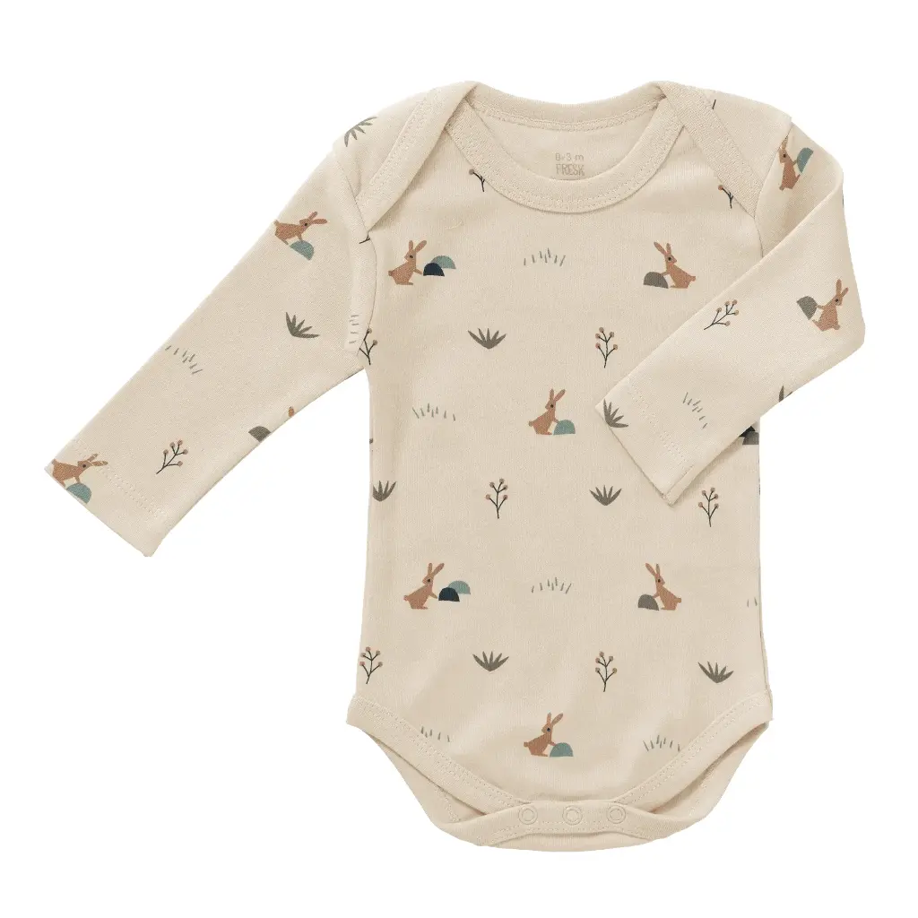 Body Lapin Beige 6-12 mois - Liste de naissance Tess Mardulyn et Basile De Wulf
