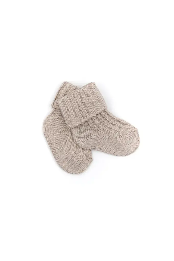 Chaussettes épaisses en bambou taupe - Liste de naissance Tess Mardulyn et Basile De Wulf