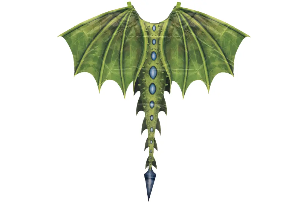 Ailes de dragon vertes en tissu avec masque - Great Pretenders