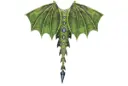 Groene drakenvleugels in stof met masker - Great Pretenders